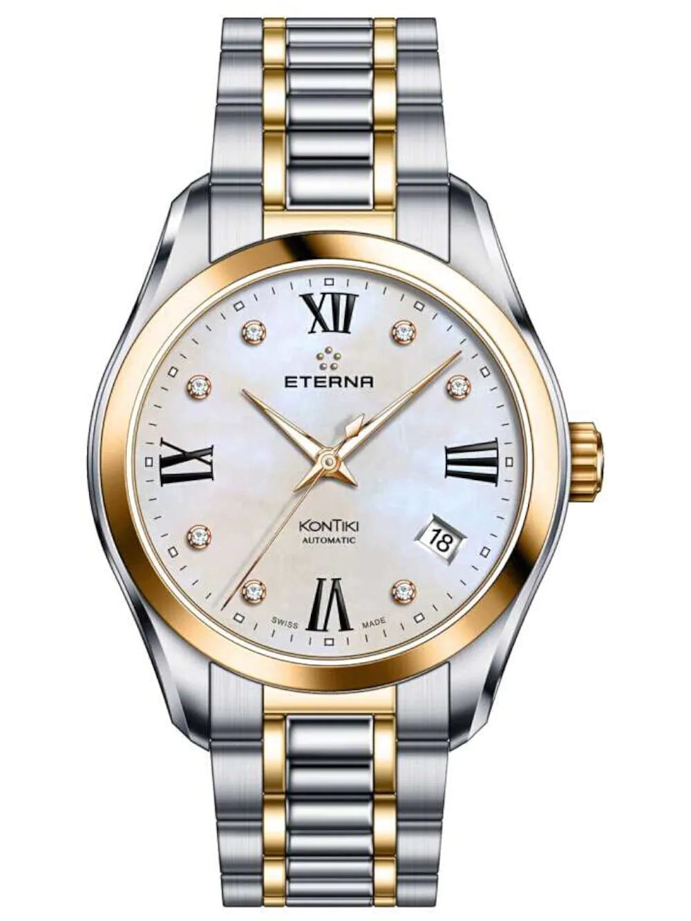 Eterna 1260.53.66.1732 Ladies Watch KonTiki Automatic Diamond 36mm 10ATM