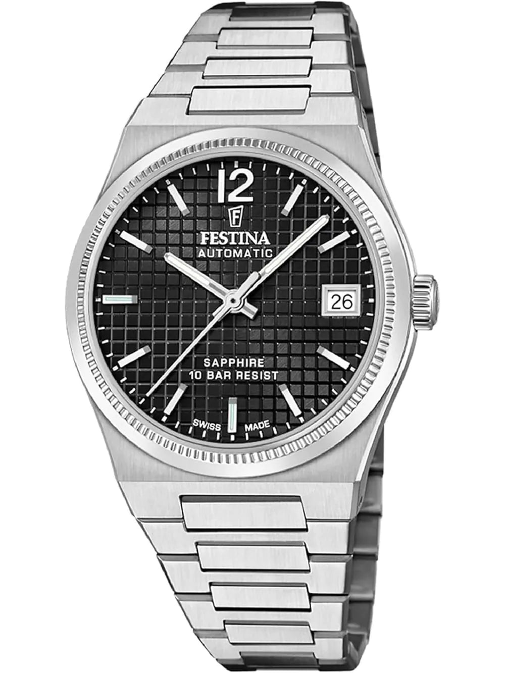 Festina F20029/6 Ladies Watch Swiss Made Rivé Automatic 35mm 10ATM