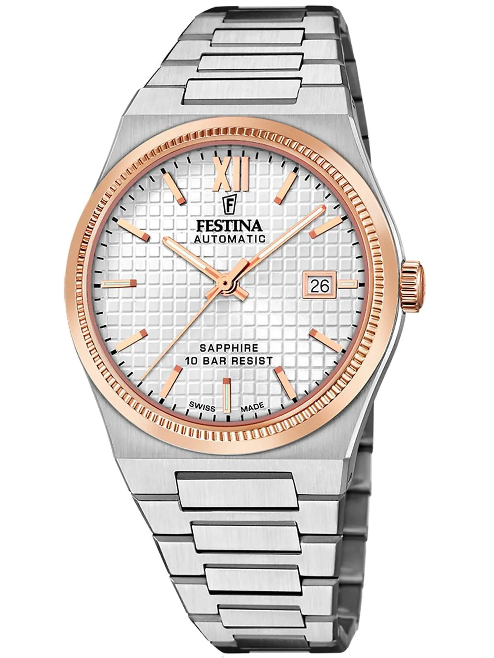 Festina F20030/1 Mens Watch Swiss Made Rivé Automatic 40mm 10ATM
