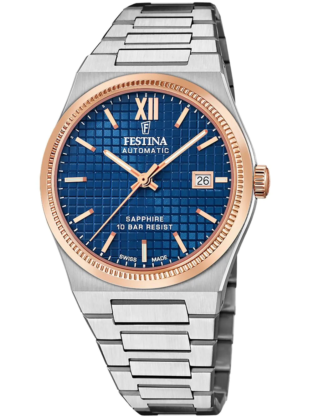 Festina F20030/2 Mens Watch Swiss Made Rivé Automatic 40mm 10ATM