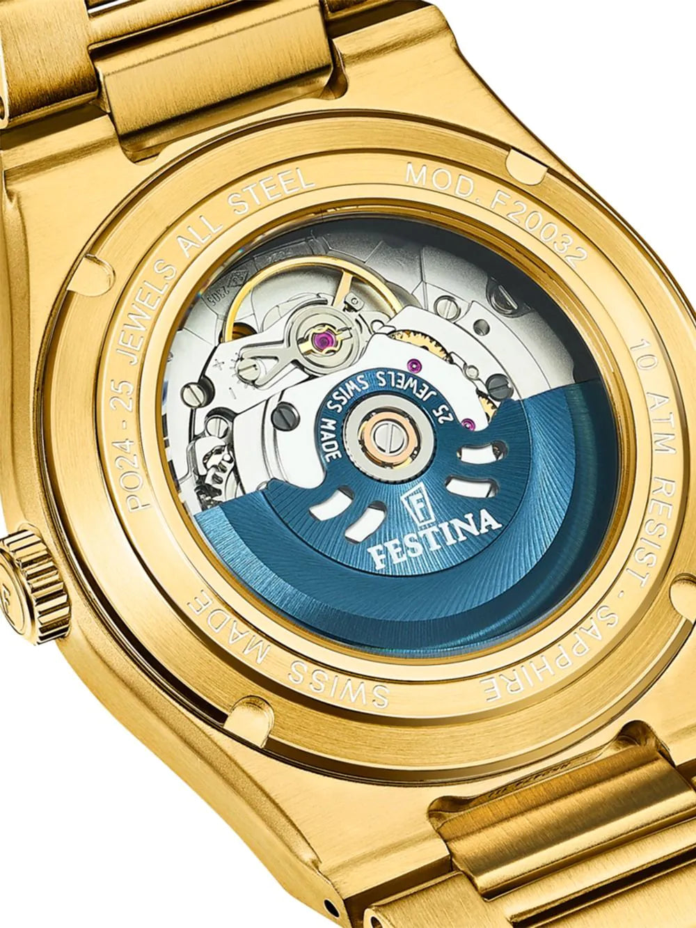 Festina F20032/2 Mens Watch Swiss Made Rivé Automatic 40mm 10ATM