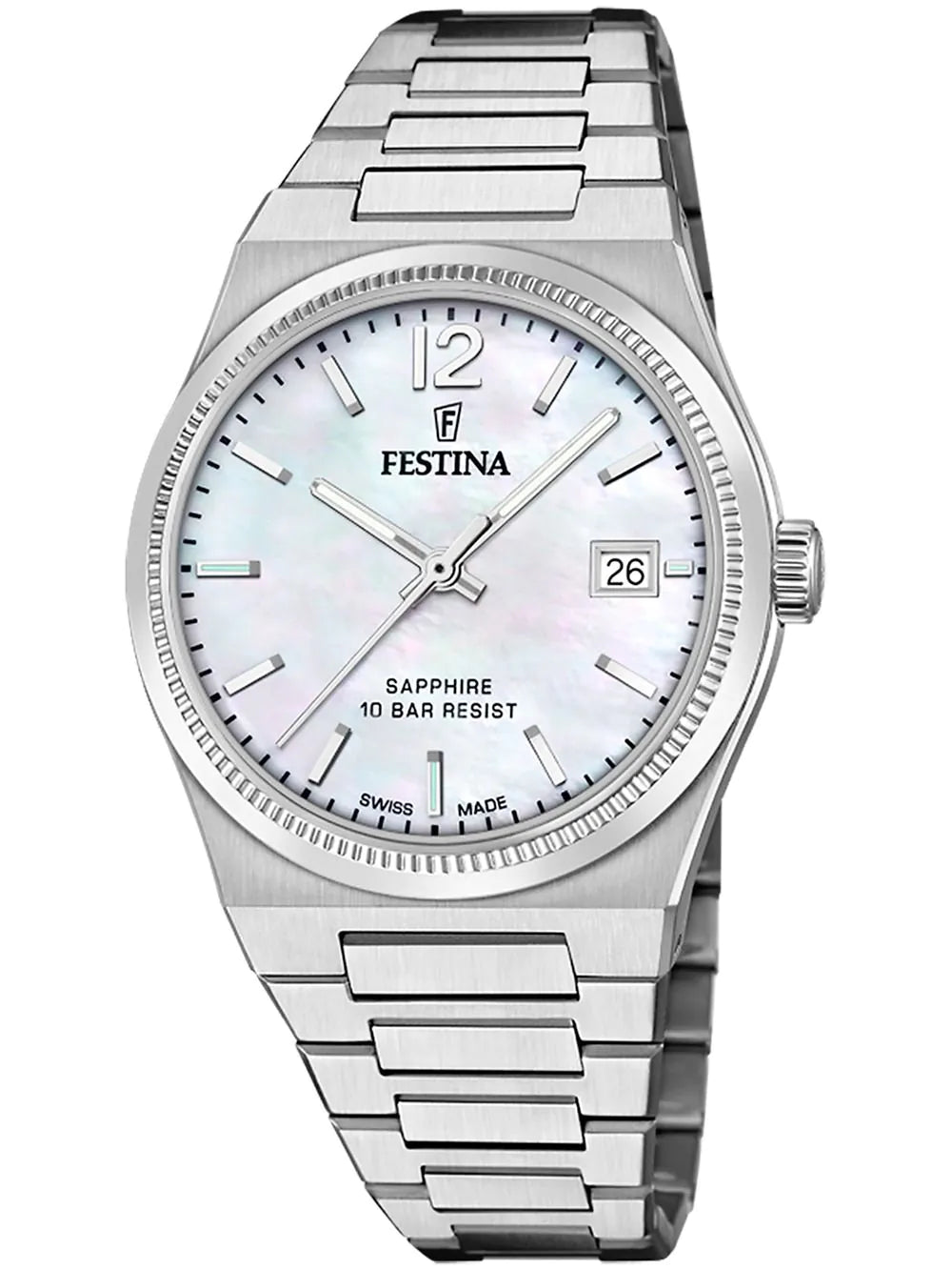 Festina F20035/1 Ladies Watch Swiss Made Rivé 35mm 10ATM