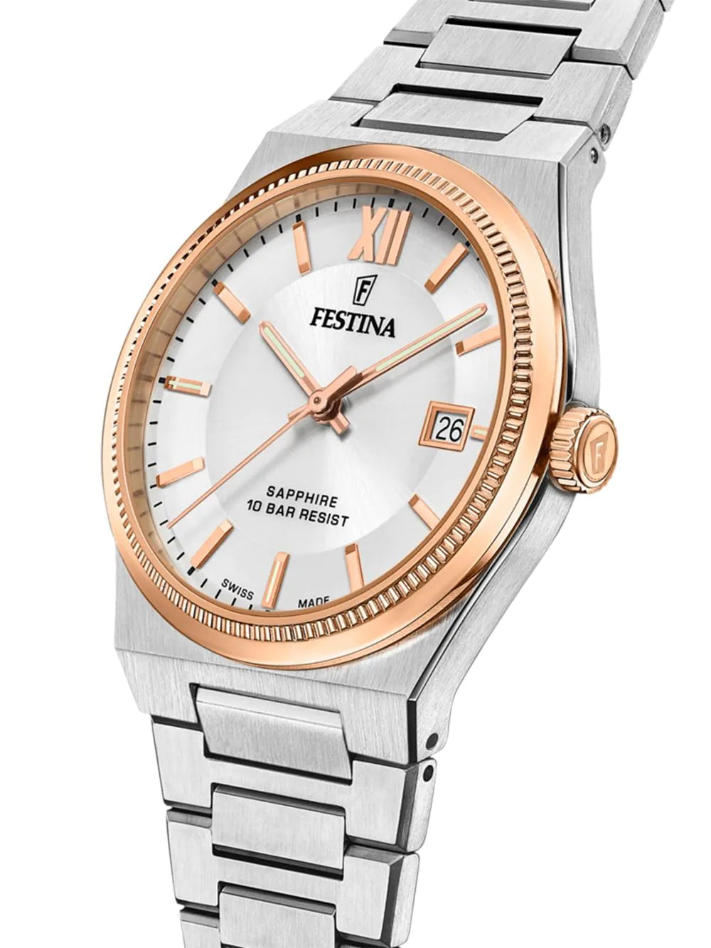 Festina F20036/1 Mens Watch Swiss Made Rivé 40mm 10ATM