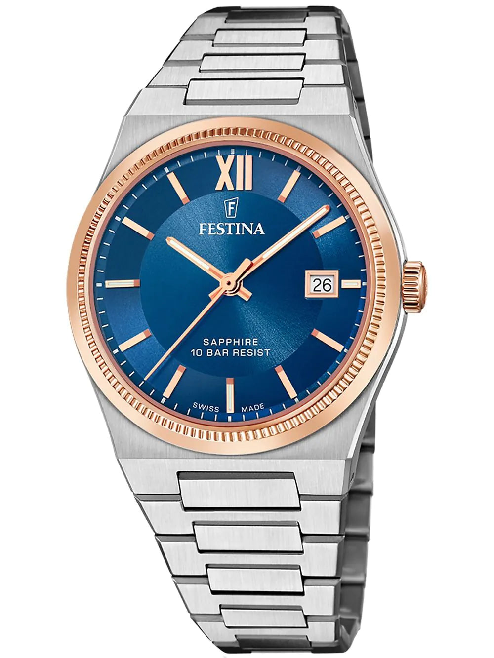 Festina F20036/2 Mens Watch Swiss Made Rivé 40mm 10ATM