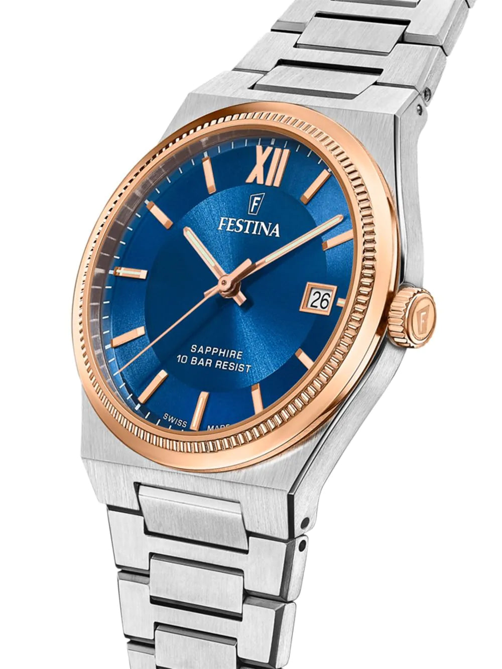 Festina F20036/2 Mens Watch Swiss Made Rivé 40mm 10ATM