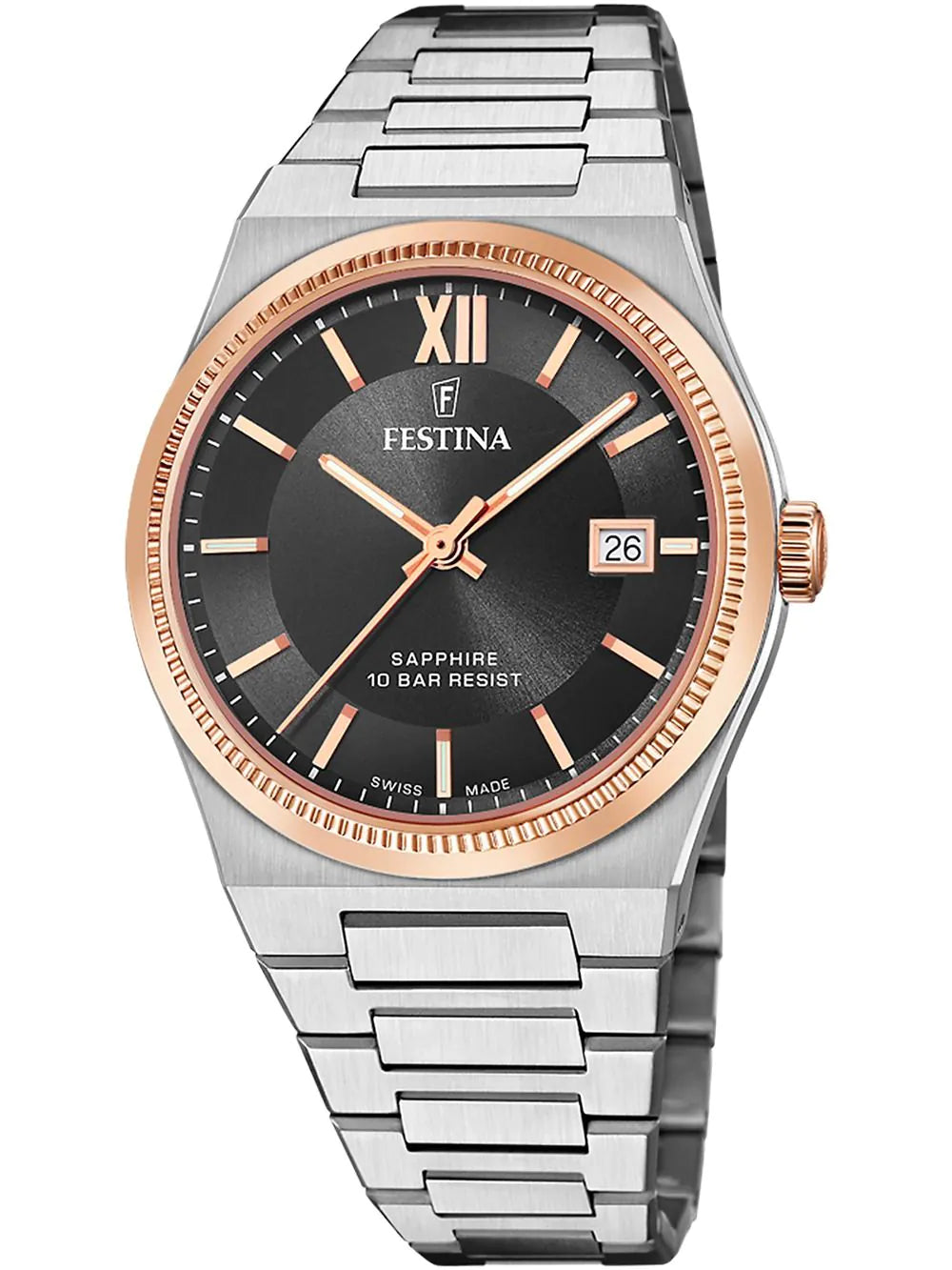 Festina F20036/3 Mens Watch Swiss Made Rivé 40mm 10ATM