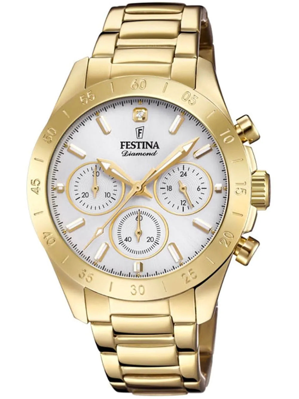 Festina F20400/1 Boyfriend Ladies Watch Chronograph 39mm 10ATM