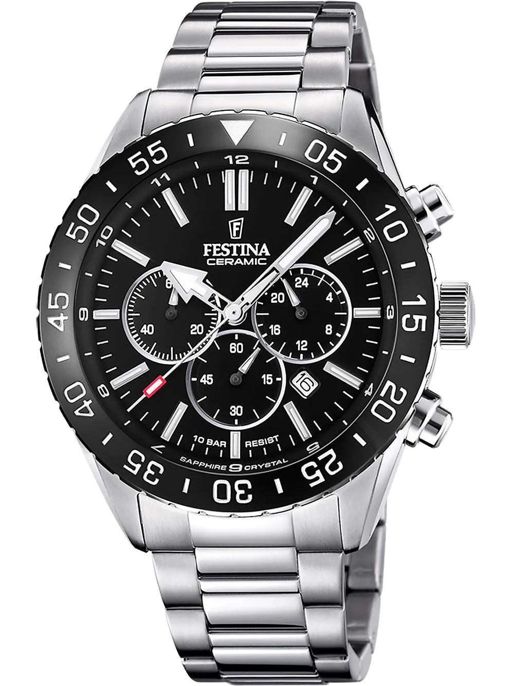 Festina F20575/3 Chronograph Ceramic Mens Watch 44 mm