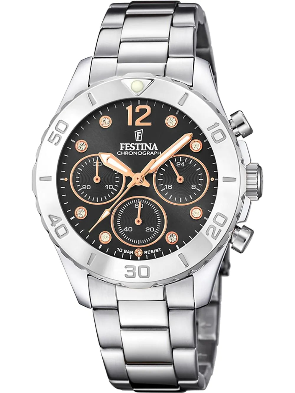 Festina F20603/6 Ladies Watch Boyfriend Chronograph 39mm 10ATM