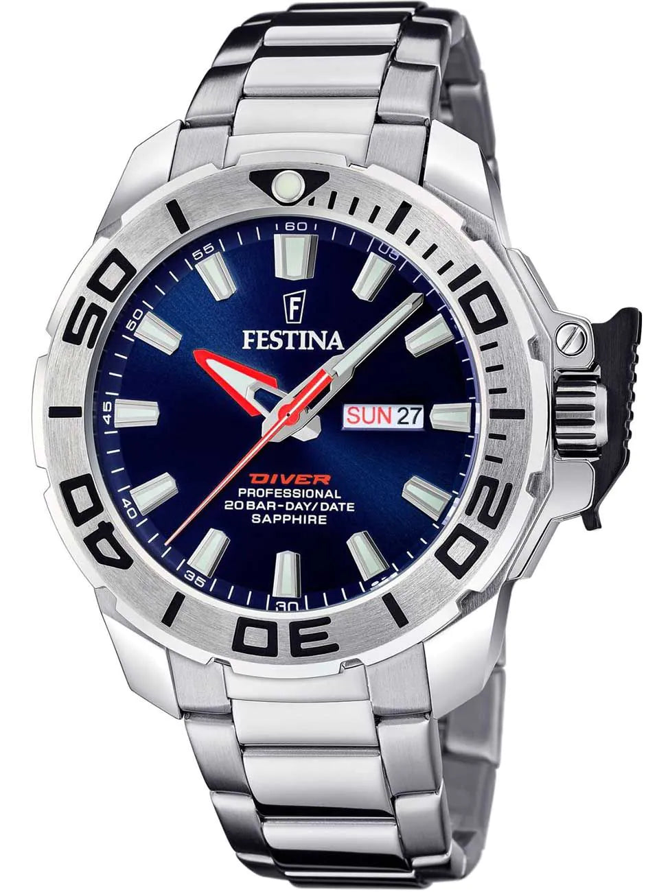 Festina F20665/1 Mens Watch Professional Diver Set m. Silikonband 46mm 20ATM