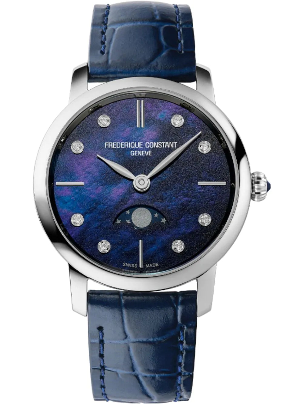 Frederique Constant FC-206MPND1S6 Ladies Watch Classics Slimline Moon Phase 30mm 3ATM