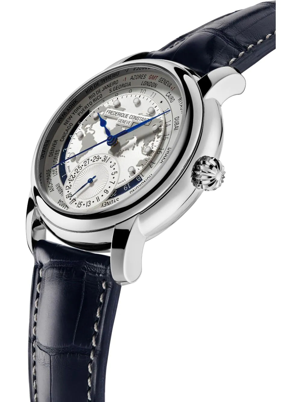 Frederique Constant FC-718WM4H6 Mens watch Manufacture Classic Worldtimer 42mm 5ATM