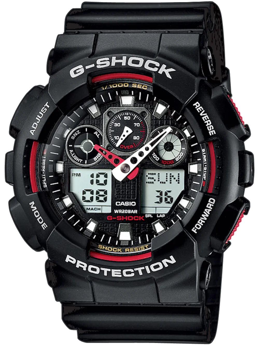 CASIO GA-100-1A4ER G-Shock Mens Watch 51mm 20 ATM