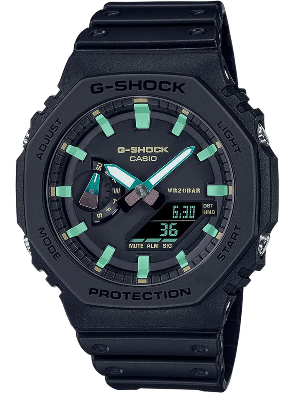 Casio GA-2100RC-1AER Mens Watch G-Shock Classic 45mm 20ATM
