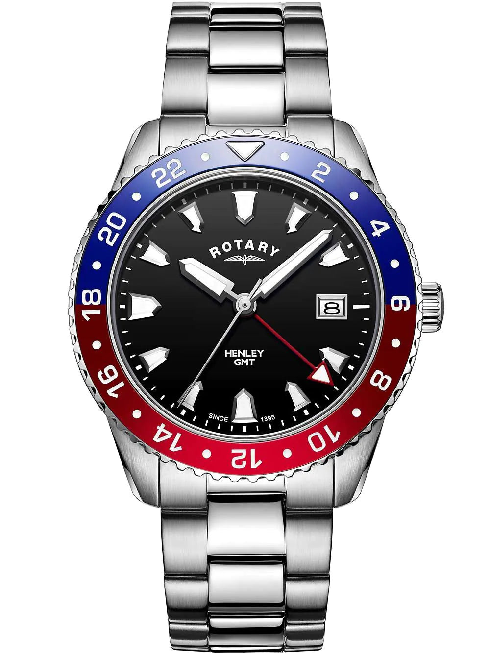 Rotary GB05108/30 Henley men`s watch GMT Mens Watch 42mm 10ATM