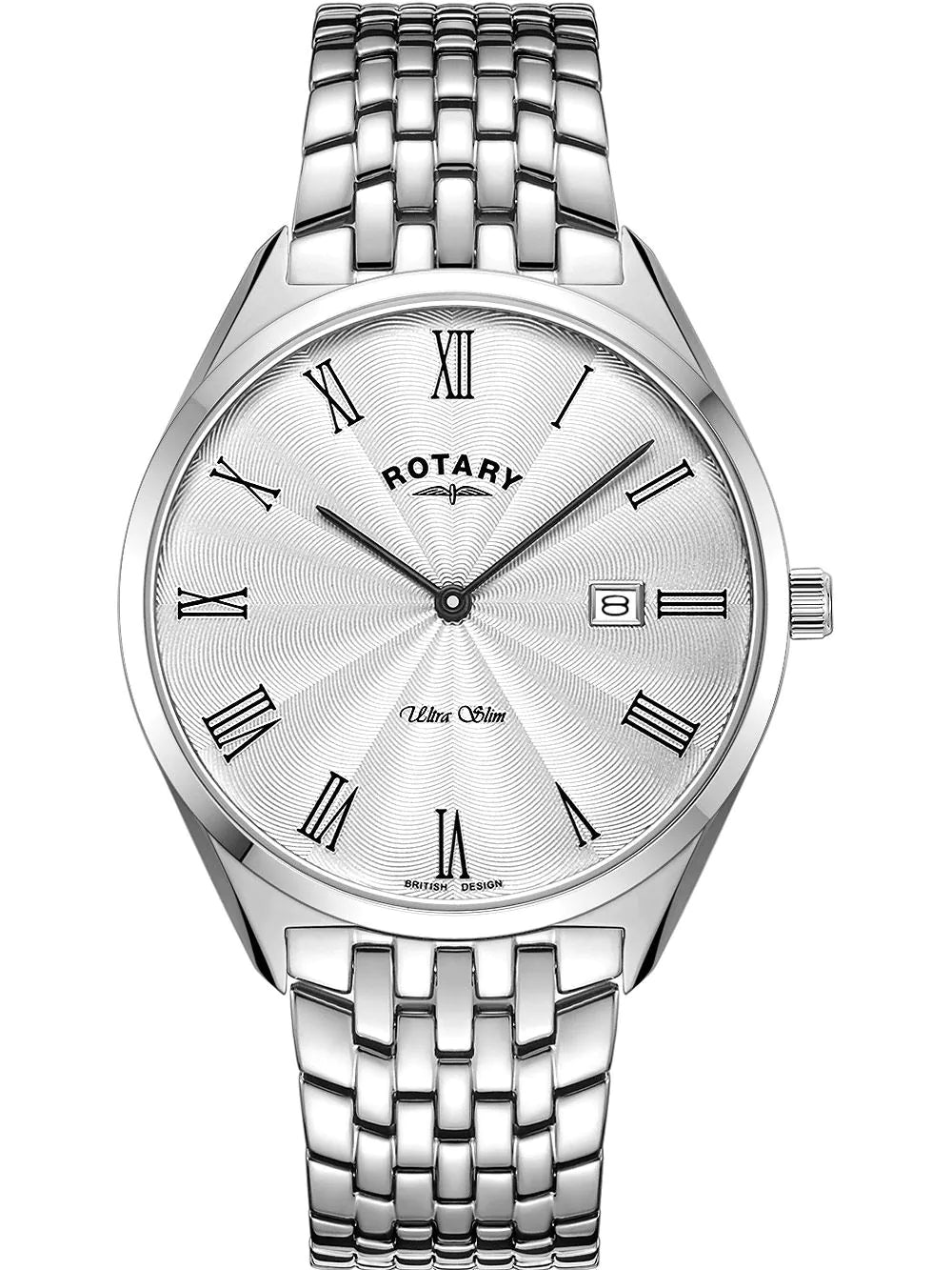 Rotary GB08010/01 Ultra Slim Mens Watch 38mm 5ATM