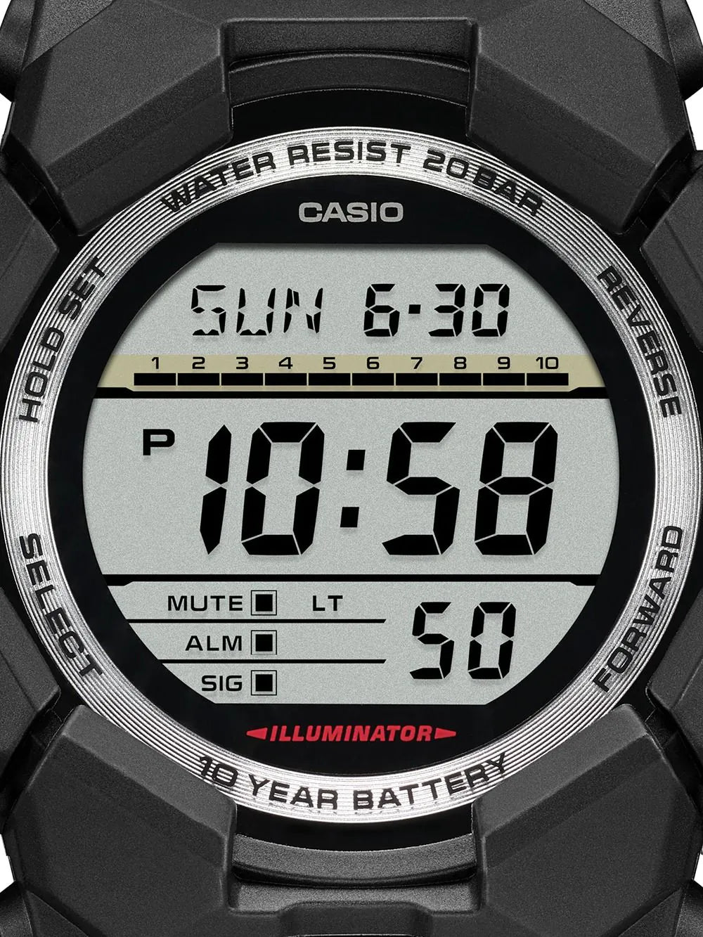 Casio GD-010-1ER Mens Watch G-Shock Classic 50mm 20ATM
