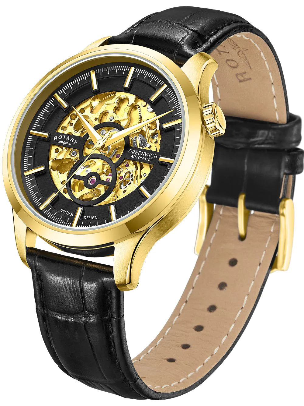 Rotary GS02948/04 Greenwich Automatic Mens Watch 42mm 5ATM