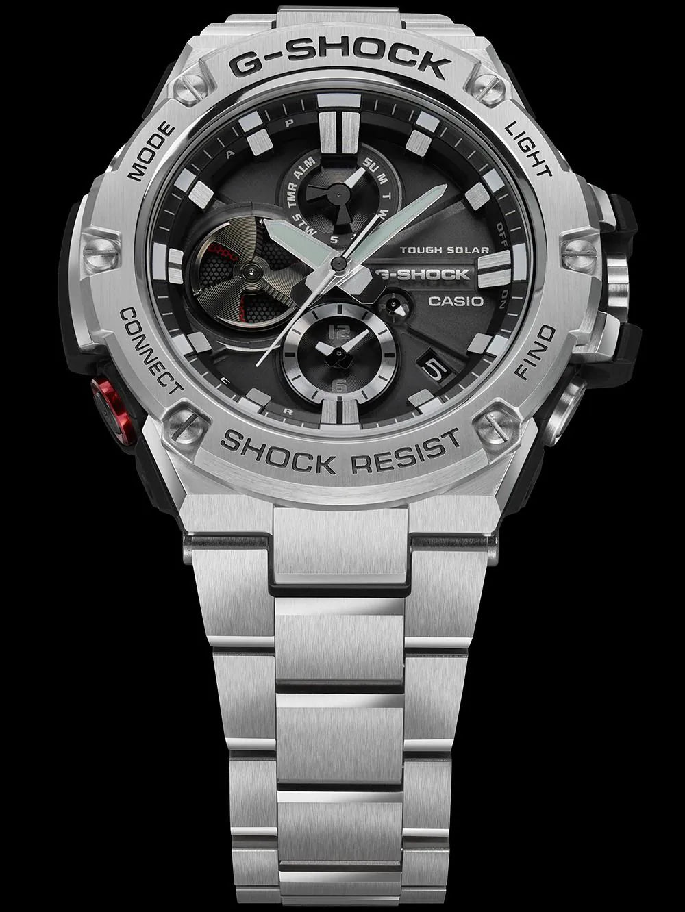 Casio GST-B100D-1AER Mens Watch G-Steel Solar 53mm 20ATM