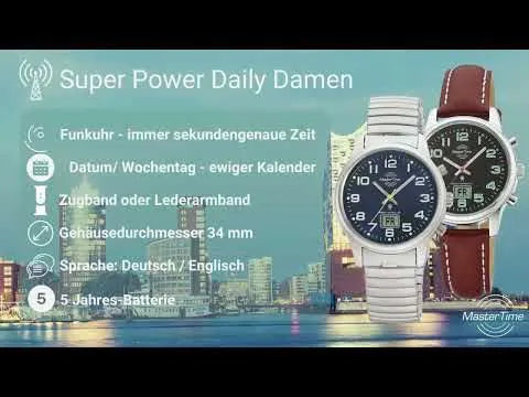 Master Time MTLA-10820-42M Ladies Radio-Controlled 34mm 3ATM