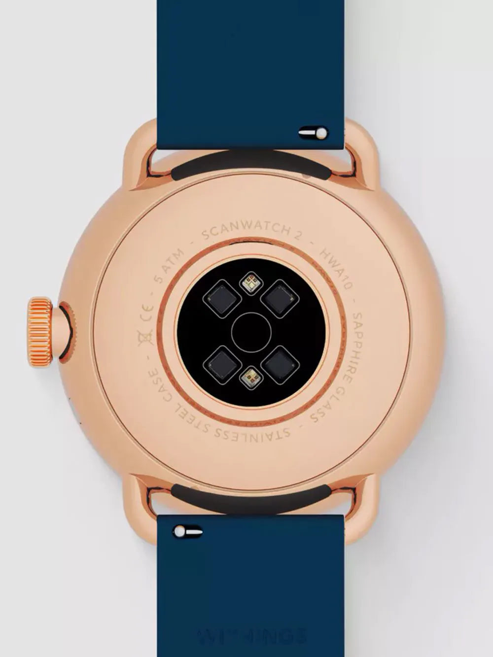 Withings HWA10-model 6-All-In ScanWatch 2 rosé gold blue 38 mm 5ATM