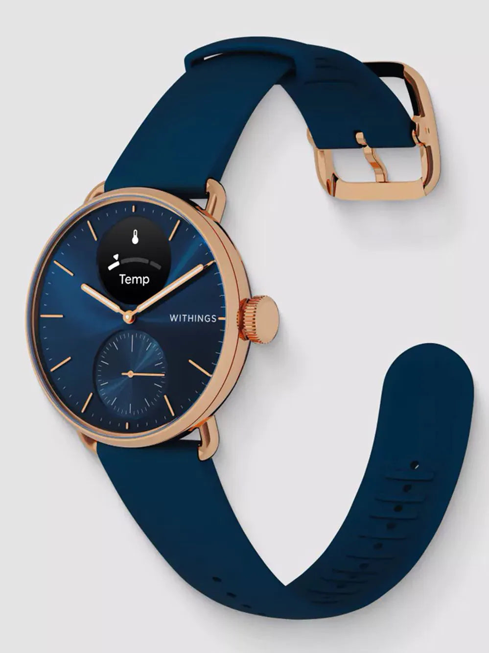 Withings HWA10-model 6-All-In ScanWatch 2 rosé gold blue 38 mm 5ATM