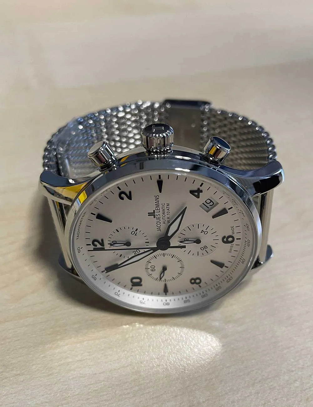 Jacques Lemans 1-1935E London automatic chronograph 44mm 10ATM