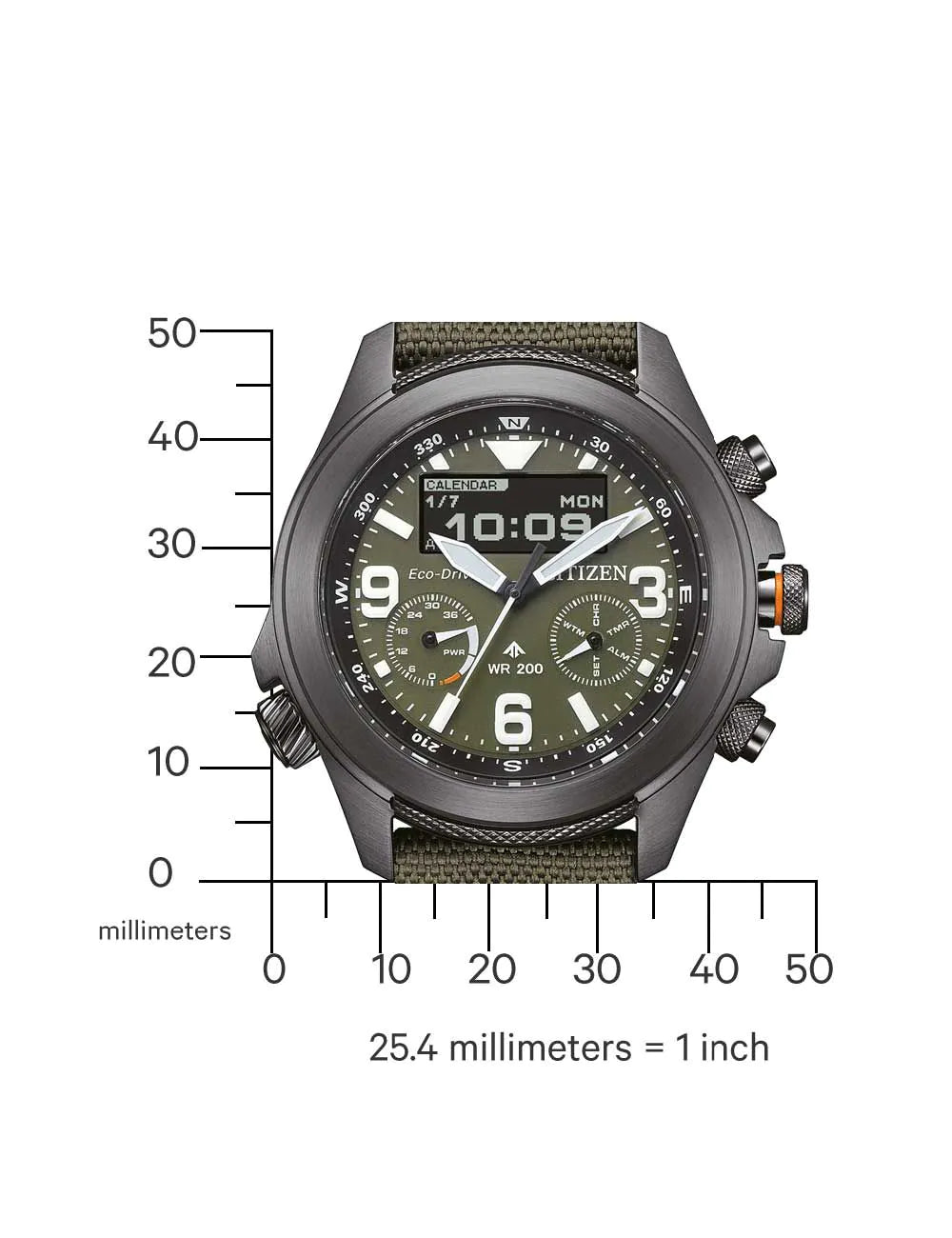 Citizen JV1005-02W Mens Watch Promaster 35th Anniversary Eco-Drive Combination 44mm 20ATM