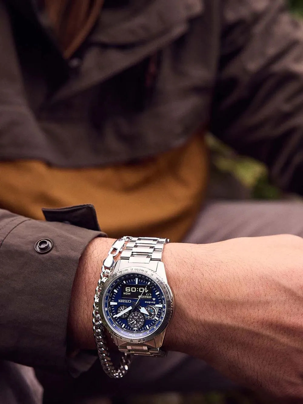 Citizen JV2000-51L Mens Watch Promaster Sky Eco-Drive Pilot 43mm 20ATM