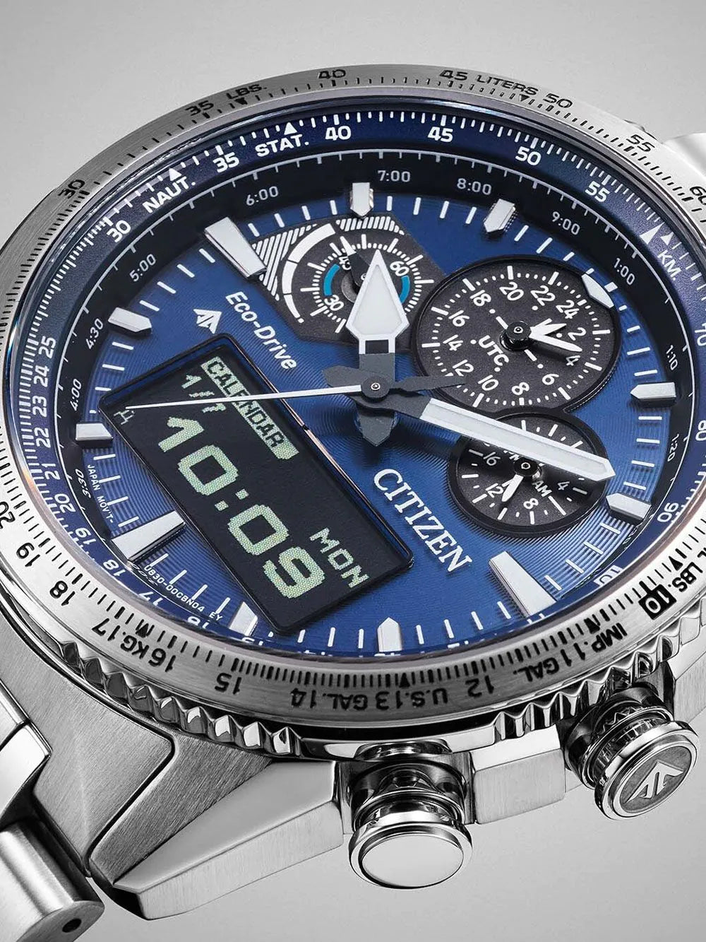 Citizen JV2000-51L Mens Watch Promaster Sky Eco-Drive Pilot 43mm 20ATM