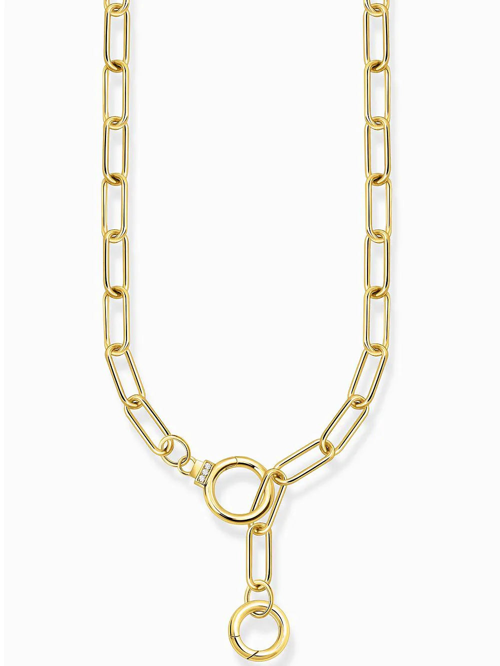 Thomas Sabo KE2192-414-14 Ladies link necklace with two ring clasps, adjustable