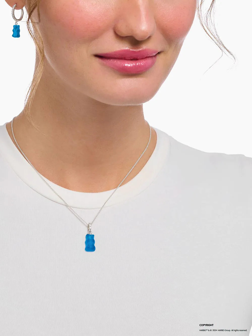 Thomas Sabo KE2209-052-1-L45V Silver chain w. blue Goldbears pendant