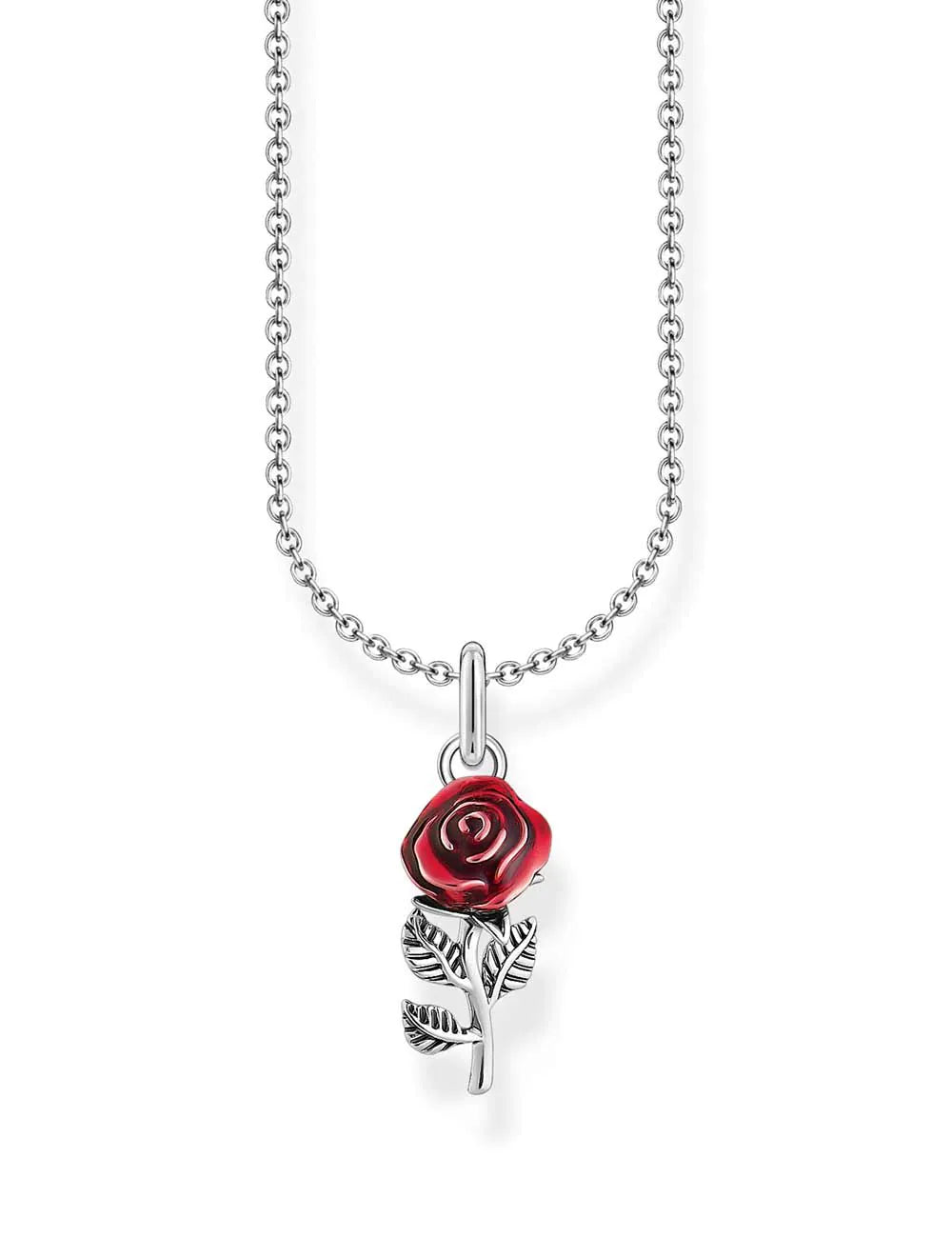 Thomas Sabo KE2219-664-10-L45V Silver necklace With Red Rose Pendant Ladies