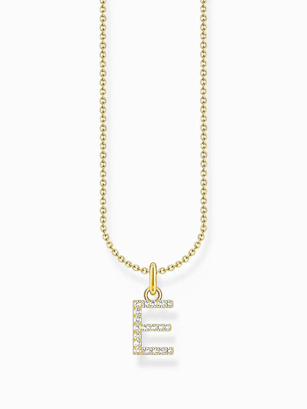 Thomas Sabo KE2244-414-14-L45V Gold-plated necklace letter E