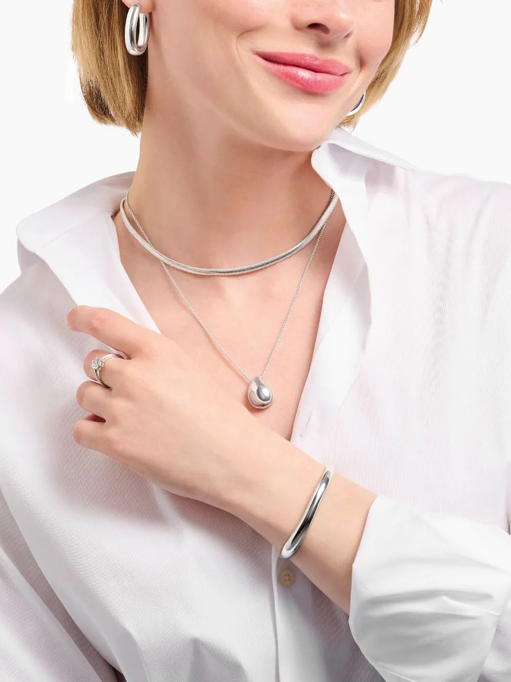 Thomas Sabo KE2281-001-21-L50V Bold - Silver Necklace with Pendant drop-shaped 40-45 cm Ladies