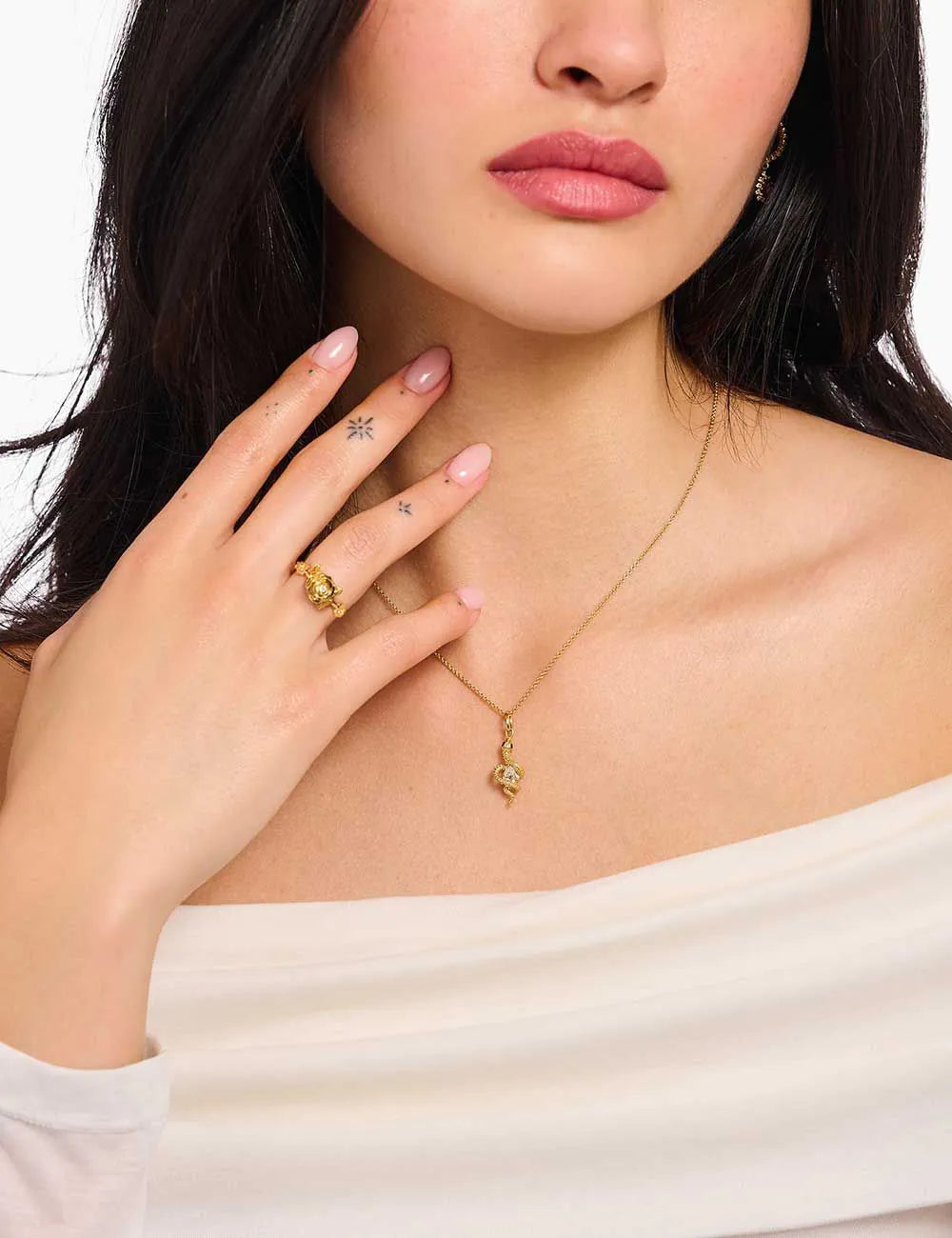 Thomas Sabo KE2300-565-14-L45V Gold-plated Necklace With Tempting Romance Snake Pendant Ladies