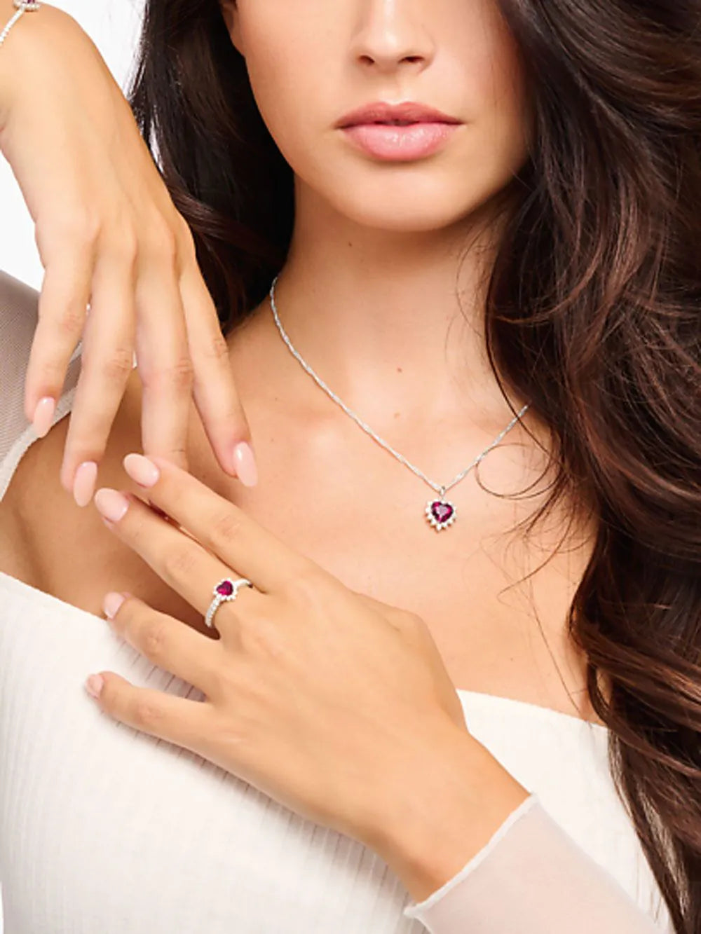 Thomas Sabo KE2305-013-10-L45V chain with heart charms romance silver Ladies