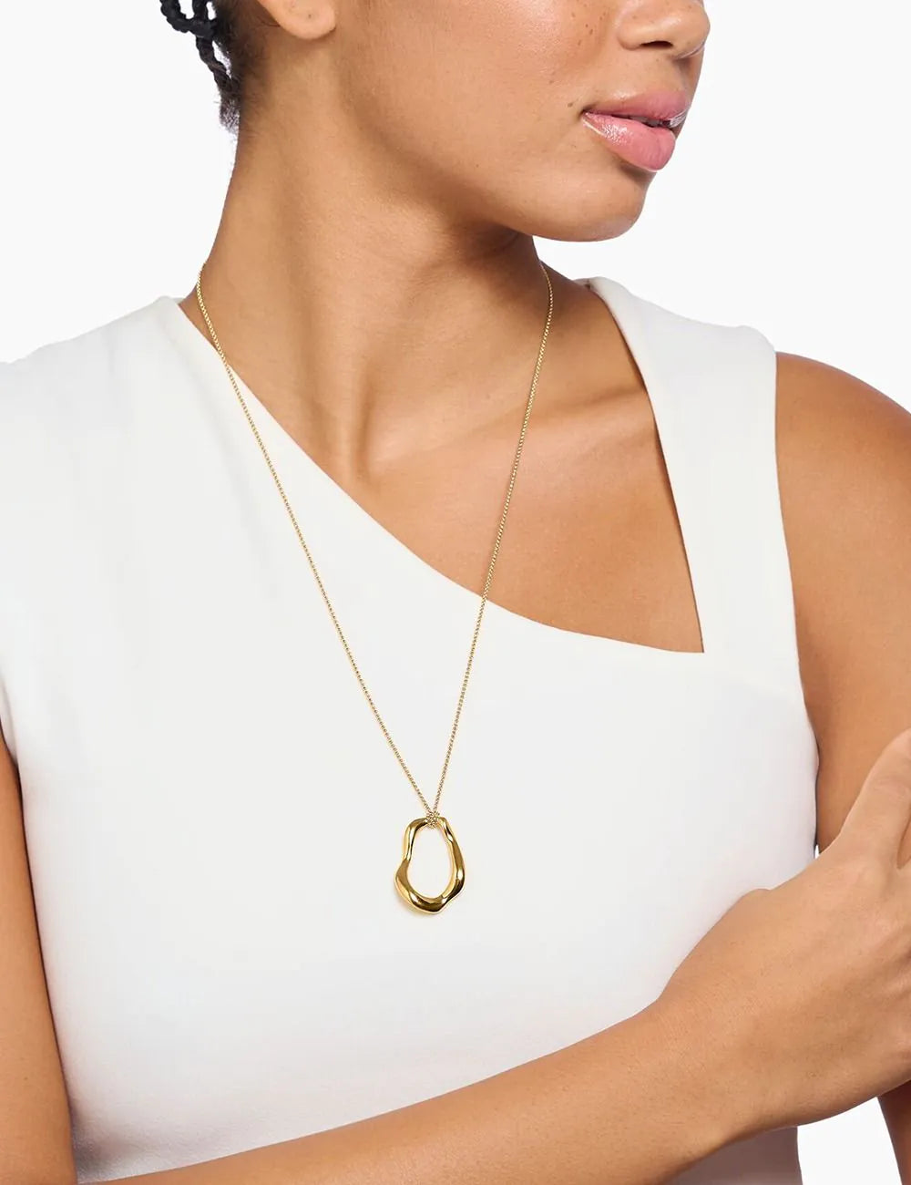Thomas Sabo KE2319-413-39-L70 Necklace + Pendant Natural Beauty Gold-Plated Ladies