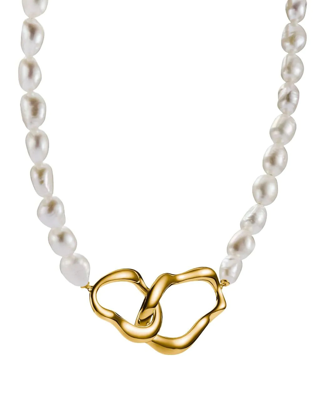 Thomas Sabo KE2321-430-14-L50V Pearl Necklace Natural Beauty Gold-Plated Ladies