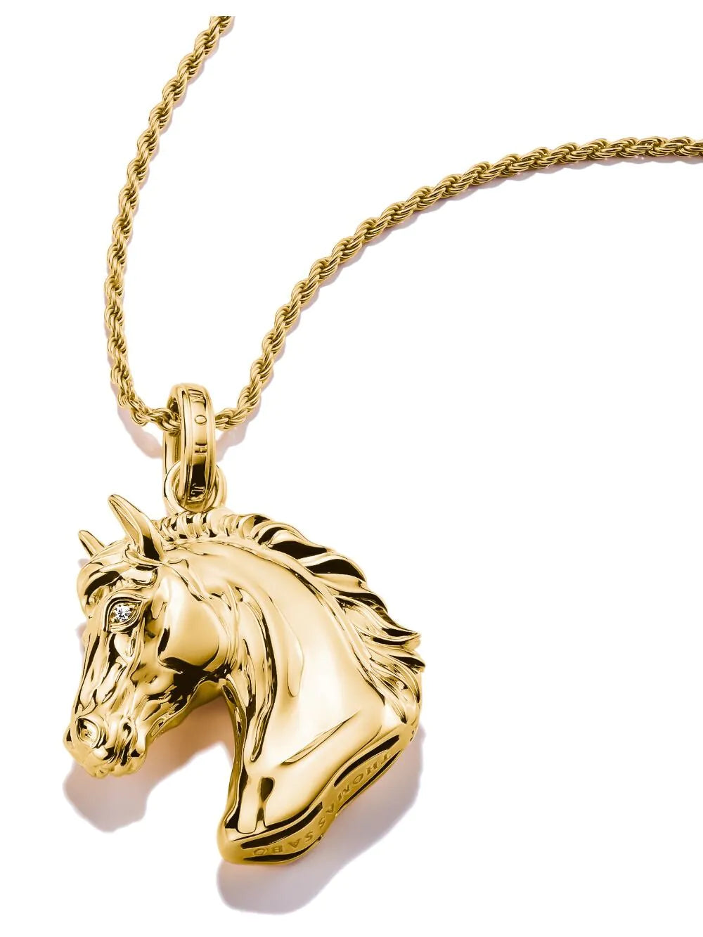 Thomas Sabo KE2342-414-39-L50V Necklace Horse head Elyndra Gold-plated Ladies