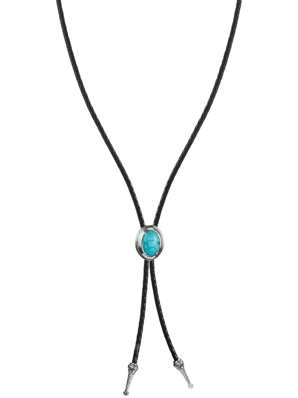 Thomas Sabo KE2344-805-17-L80 Necklace Turquoise stone leather Elyndra Silver, Adjustable Ladies