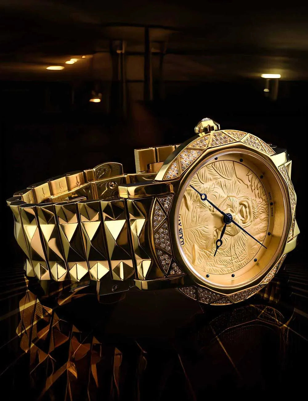 Louis XVI LXVI3900 Mens Watch Le Lion Gold 43mm 10ATM