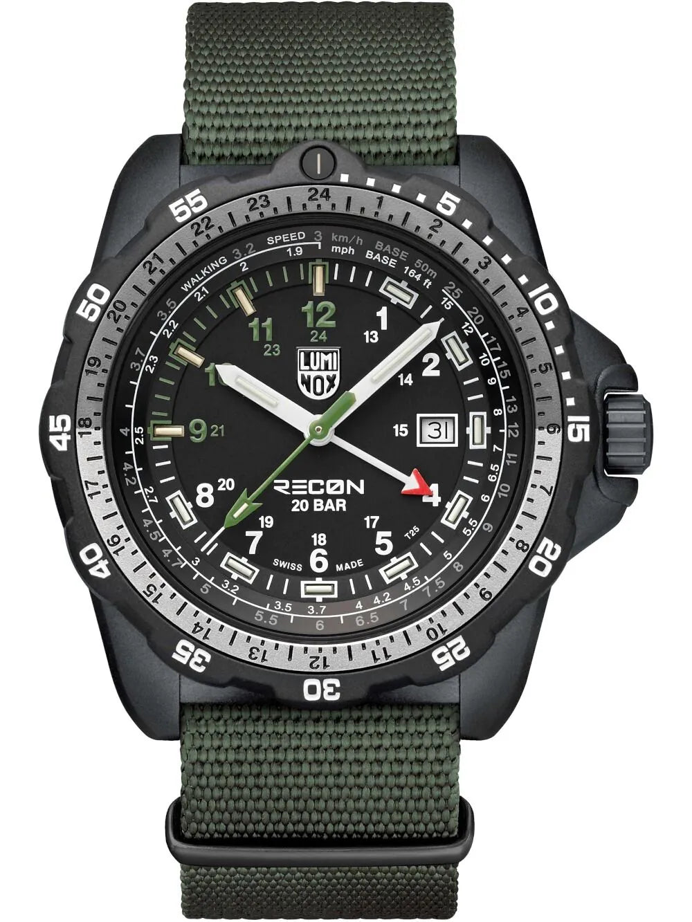 Luminox XL.8837.SET Mens Watch Recon Nav Spec Set 46mm 20ATM