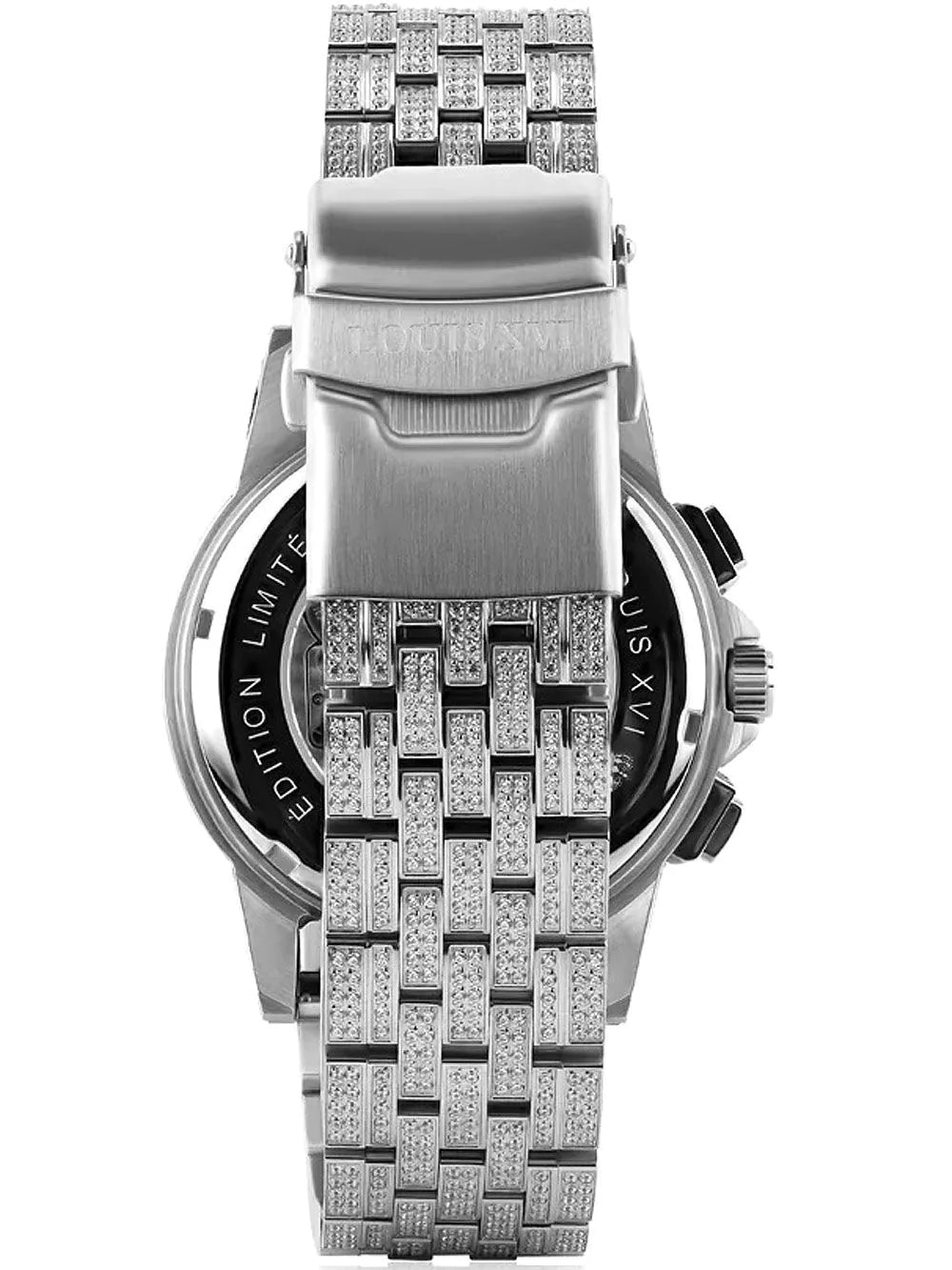 Louis XVI LXVI1122 Majeste Full Iced Chronograph Mens Watch 43mm 5ATM