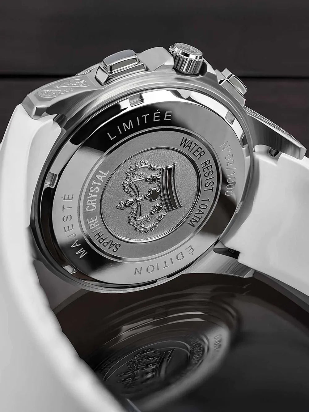Louis XVI LXVI1137 Mens Watch Majeste Iced Out Royale Chronograph 43mm 5ATM
