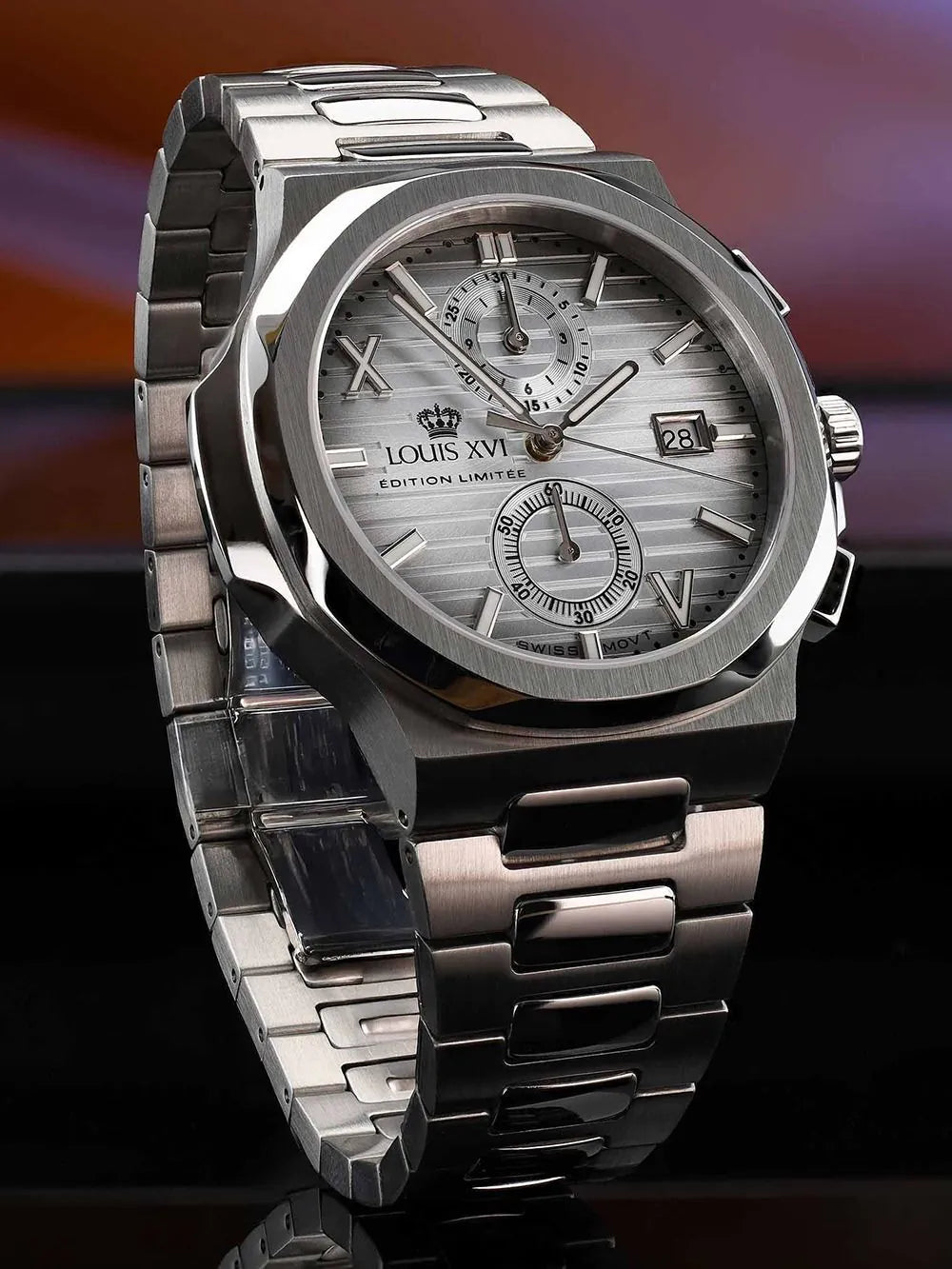 Louis XVI LXVI1670 Mens Watch Renaissance Chrono 40mm 5ATM