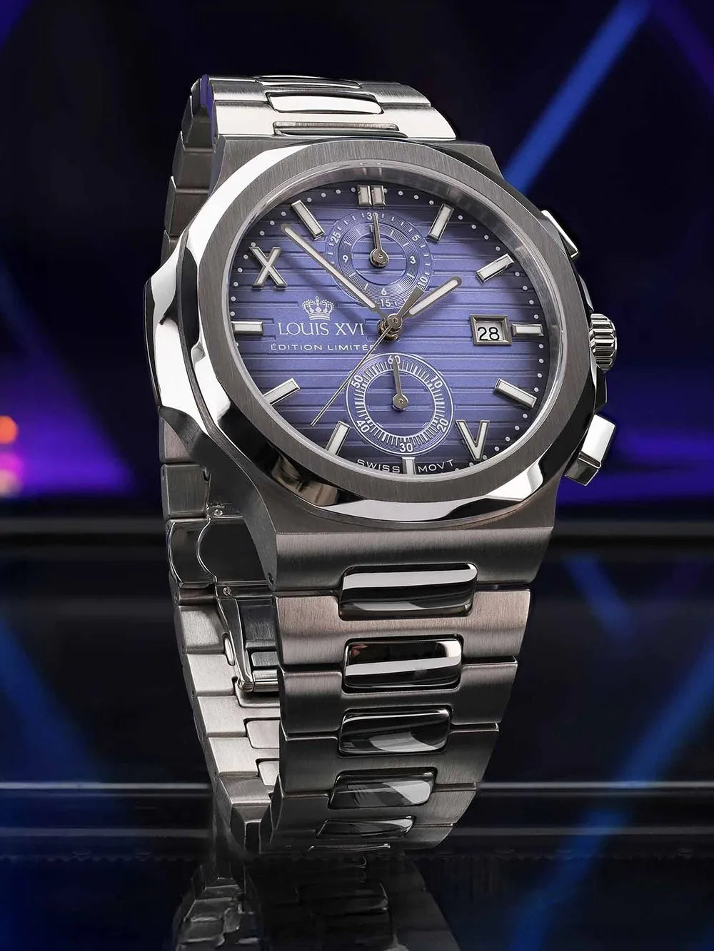 Louis XVI LXVI1671 Mens Watch Renaissance Chrono 40mm 5ATM