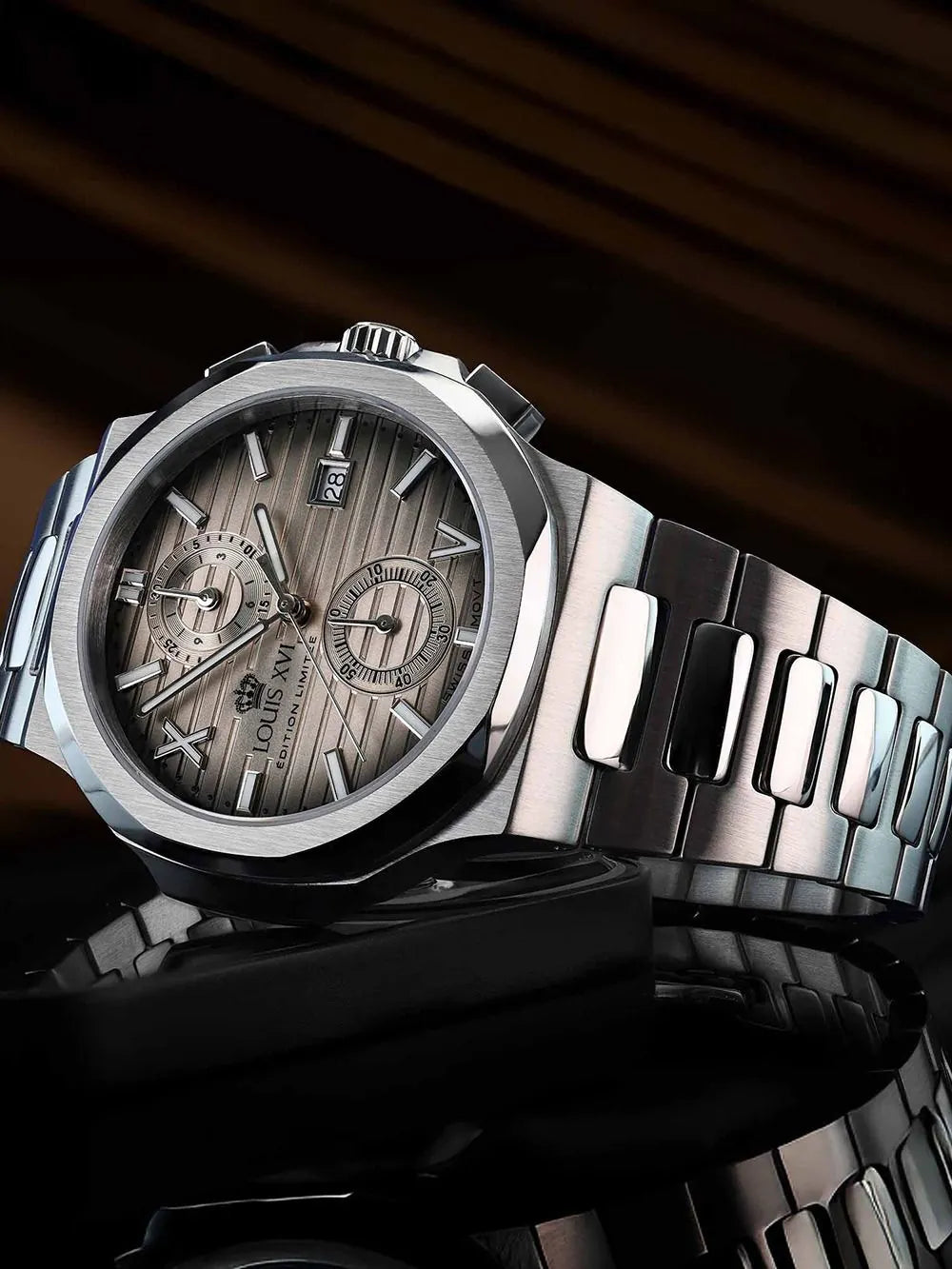 Louis XVI LXVI1673 Mens Watch Renaissance Chrono 40mm 5ATM