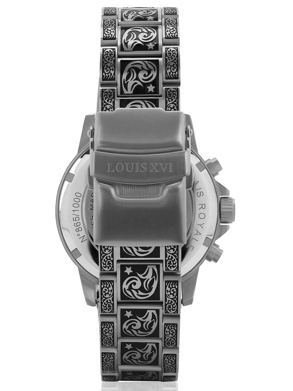 Louis XVI LXVI1722 Mens Watch Palais Royale Inked Diamond 43mm 10ATM