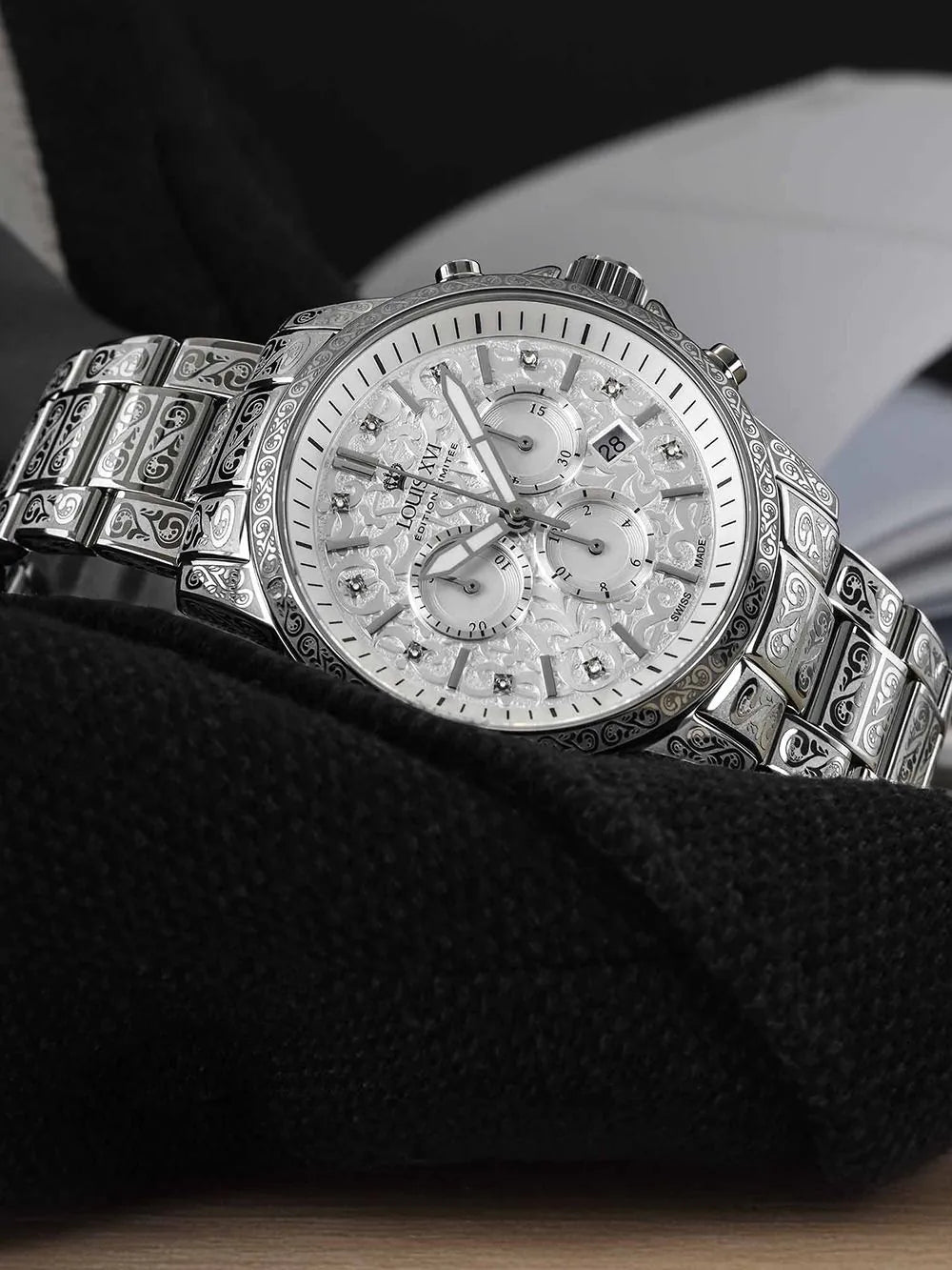 Louis XVI LXVI1820 Mens Watch Palais Royale 2.0 Diamond 43mm 10ATM